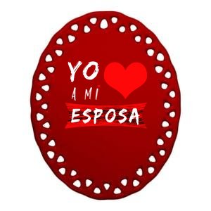 Yo Amo A Mi Toxico San Valentin Gift Ceramic Oval Ornament