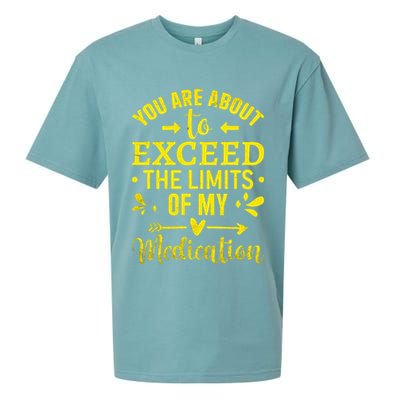 You Are About To Exceed The Limits Of My Medication Sueded Cloud Jersey T-Shirt