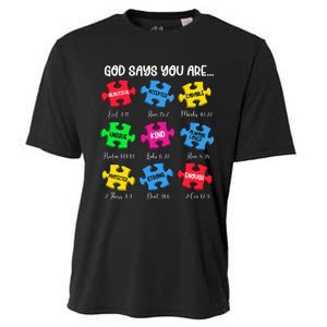 You Are Autism Awareness Puzzle Bible Verses Christian Cooling Performance Crew T-Shirt