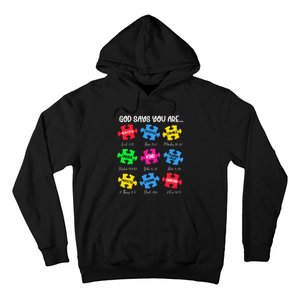 You Are Autism Awareness Puzzle Bible Verses Christian Hoodie