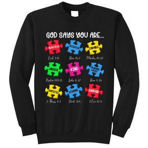 You Are Autism Awareness Puzzle Bible Verses Christian Sweatshirt