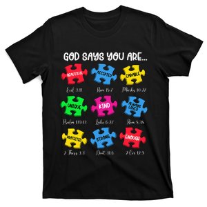 You Are Autism Awareness Puzzle Bible Verses Christian T-Shirt