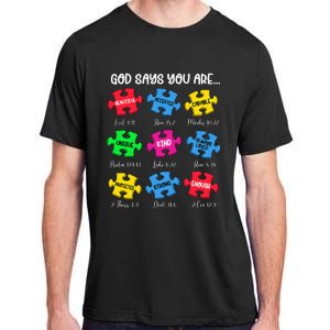 You Are Autism Awareness Puzzle Bible Verses Christian Adult ChromaSoft Performance T-Shirt