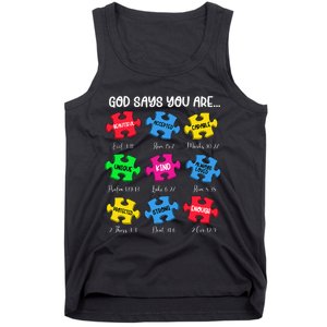 You Are Autism Awareness Puzzle Bible Verses Christian Tank Top