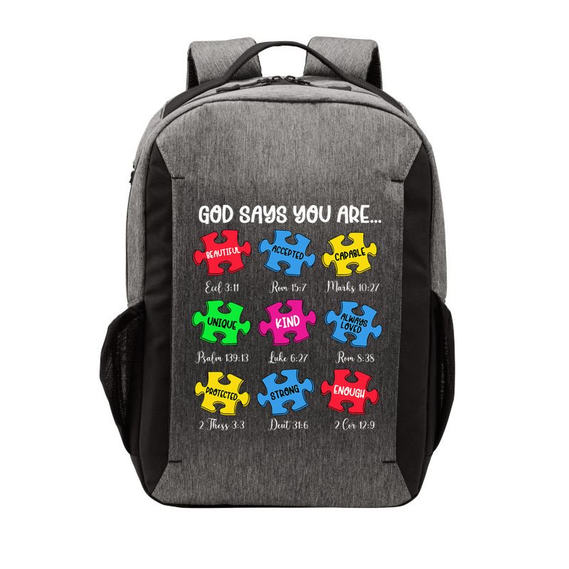 You Are Autism Awareness Puzzle Bible Verses Christian Vector Backpack