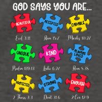 You Are Autism Awareness Puzzle Bible Verses Christian Vector Backpack