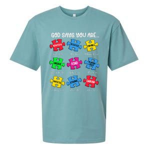 You Are Autism Awareness Puzzle Bible Verses Christian Sueded Cloud Jersey T-Shirt