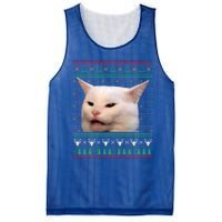 Yelling At A Cat Ugly Xmas Funny Meme Dress Gift Mesh Reversible Basketball Jersey Tank