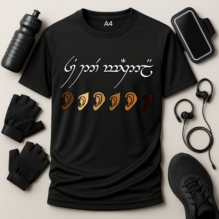 You All Are Welcome Here Elvish Elijah Funny Memes Wood Performance Shirt
