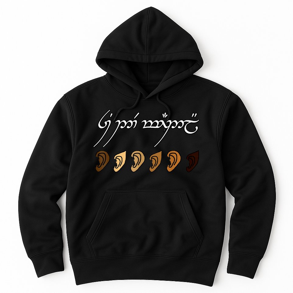 You All Are Welcome Here Elvish Elijah Funny Memes Wood Hoodie