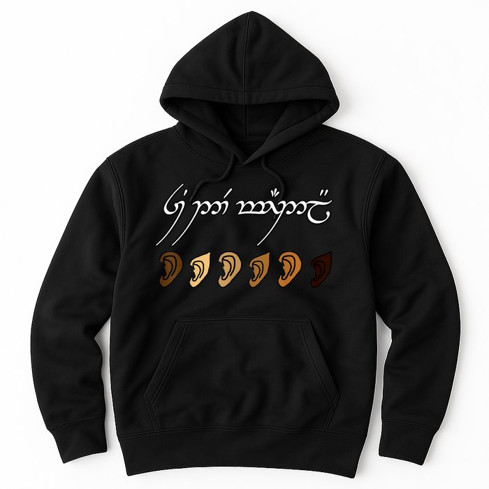 You All Are Welcome Here Elvish Elijah Funny Memes Wood Hoodie