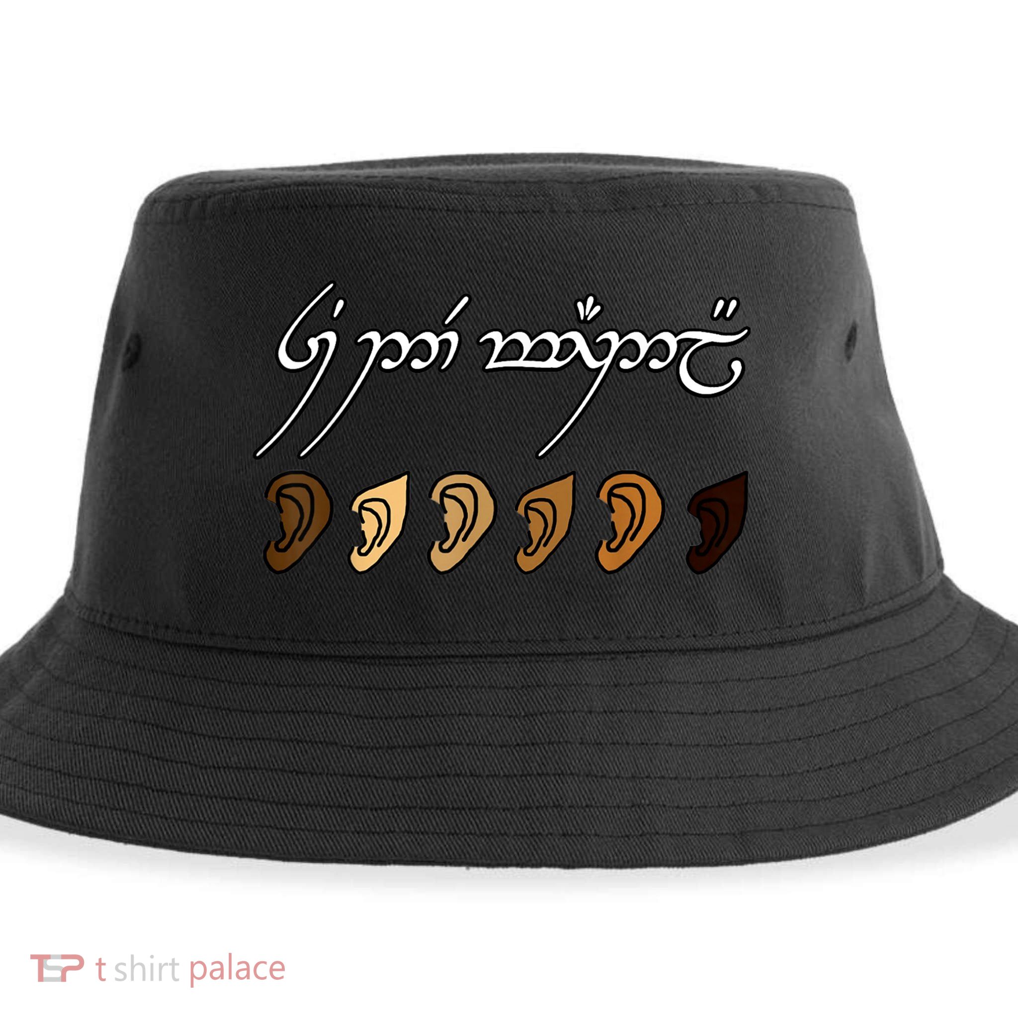 You All Are Welcome Here Elvish Elijah Funny Memes Wood Sustainable Bucket Hat