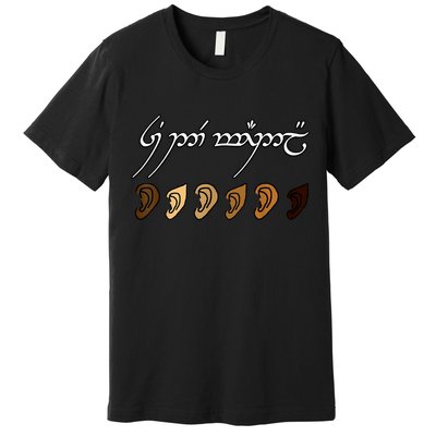 You All Are Welcome Here Elvish Elijah Funny Memes Wood Premium T-Shirt