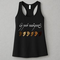 You All Are Welcome Here Elvish Elijah Funny Memes Wood Womens Tank Top