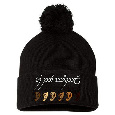 You All Are Welcome Here Elvish Elijah Funny Memes Wood Pom Pom 12in Knit Beanie