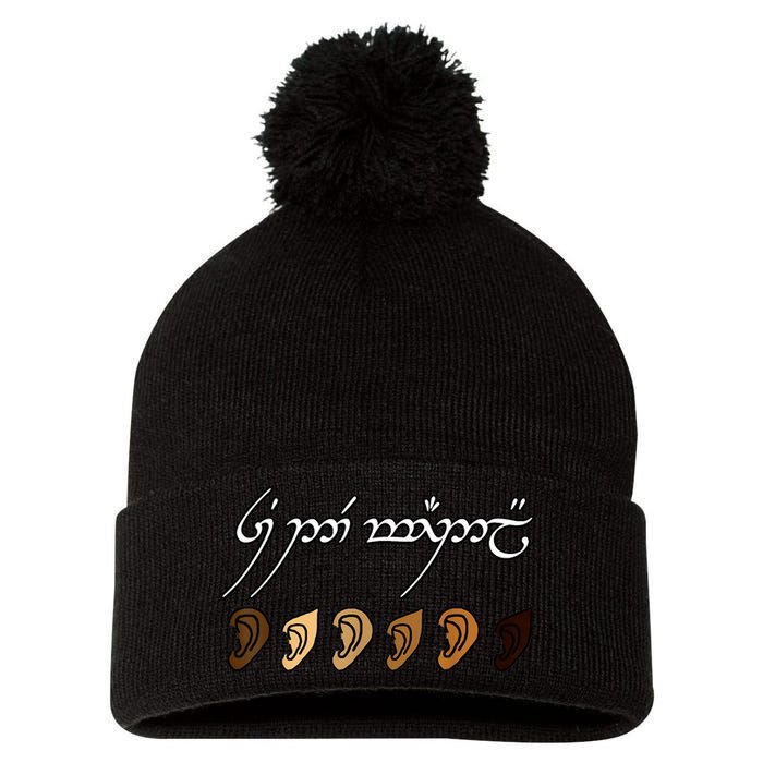 You All Are Welcome Here Elvish Elijah Funny Memes Wood Pom Pom 12in Knit Beanie