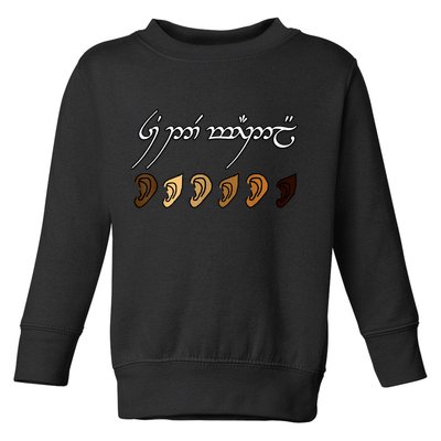 You All Are Welcome Here Elvish Elijah Funny Memes Wood Toddler Sweatshirt