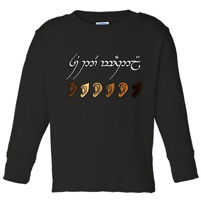 You All Are Welcome Here Elvish Elijah Funny Memes Wood Toddler Long Sleeve Shirt
