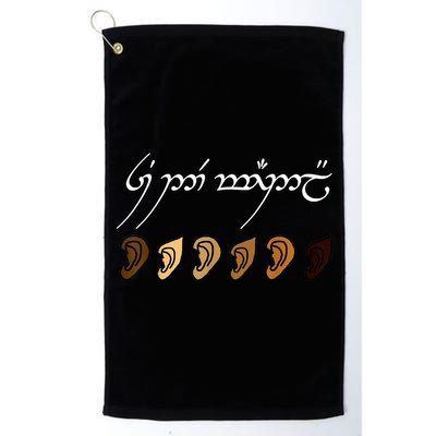 You All Are Welcome Here Elvish Elijah Funny Memes Wood Golf Towel