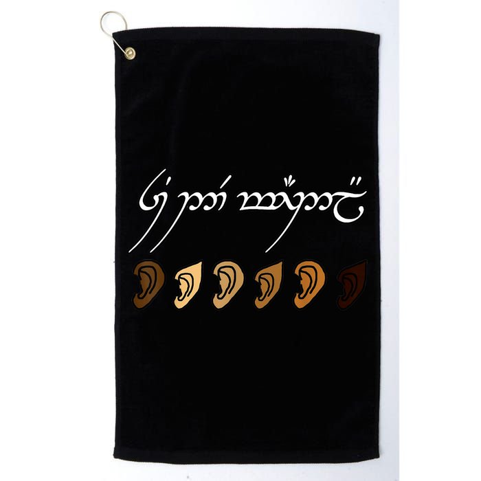 You All Are Welcome Here Elvish Elijah Funny Memes Wood Golf Towel