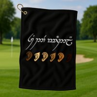You All Are Welcome Here Elvish Elijah Funny Memes Wood Golf Towel
