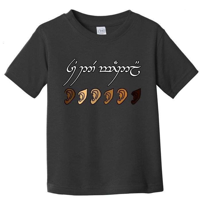 You All Are Welcome Here Elvish Elijah Funny Memes Wood Toddler T-Shirt