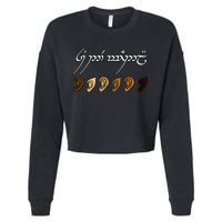 You All Are Welcome Here Elvish Elijah Funny Memes Wood Cropped Pullover Crew