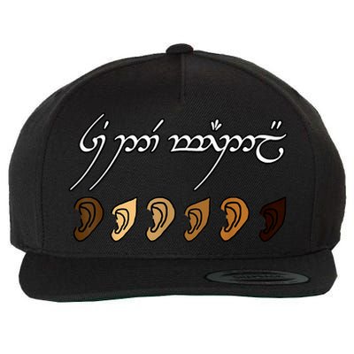 You All Are Welcome Here Elvish Elijah Funny Memes Wood Wool Snapback Cap