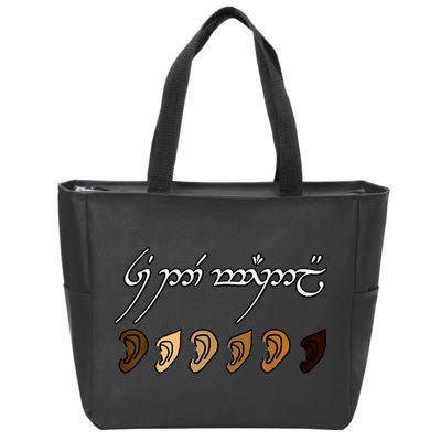 You All Are Welcome Here Elvish Elijah Funny Memes Wood Zip Tote Bag