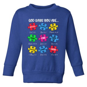 You Are Autism Awareness Puzzle Bible Verses Christian Toddler Sweatshirt