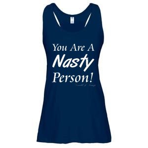 You Are A Nasty Person Funny CNN Town Hall Donald J. Trump Quote Ladies Essential Flowy Tank