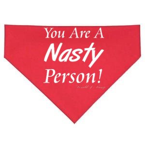 You Are A Nasty Person Funny CNN Town Hall Donald J. Trump Quote USA-Made Doggie Bandana