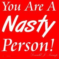 You Are A Nasty Person Funny CNN Town Hall Donald J. Trump Quote Flatbill Hat