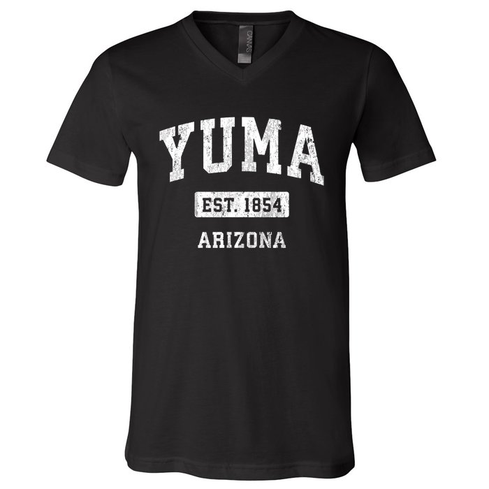 Yuma Arizona Az Vintage Sports Established V-Neck T-Shirt