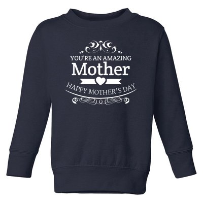 You're An Amazing Mother Happy Mother's Day Gift Toddler Sweatshirt