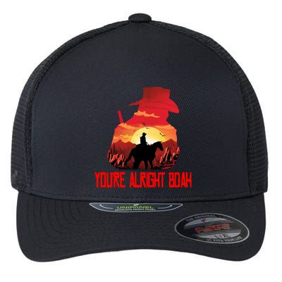You’Re Alright Boah Rdr2 Style Gaming Flexfit Unipanel Trucker Cap