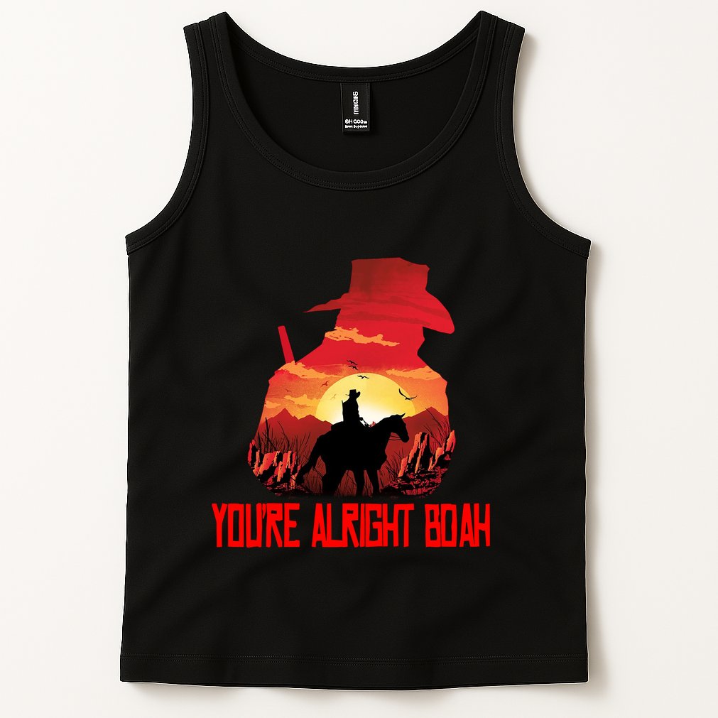 You’Re Alright Boah Rdr2 Style Gaming Tank Top