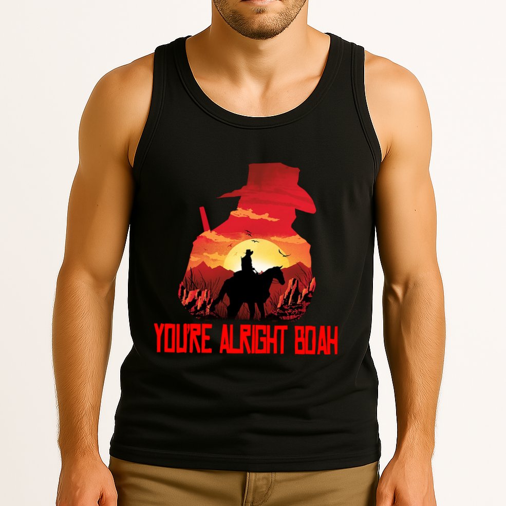 You’Re Alright Boah Rdr2 Style Gaming Tank Top