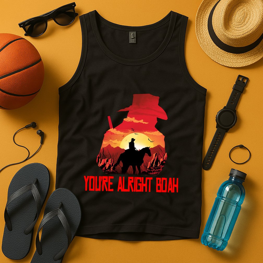 You’Re Alright Boah Rdr2 Style Gaming Tank Top