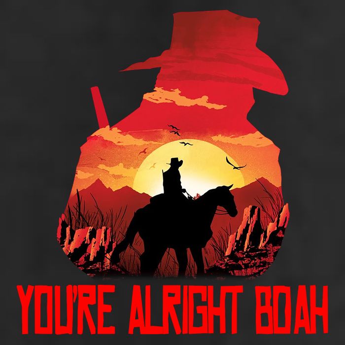 You’Re Alright Boah Rdr2 Style Gaming Golf Towel