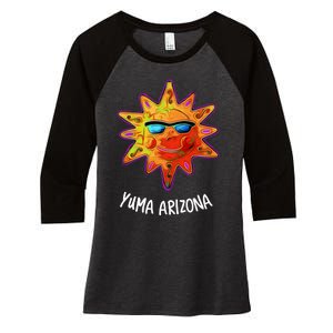 YUMA ARIZONA Blazing Sun Women's Tri-Blend 3/4-Sleeve Raglan Shirt