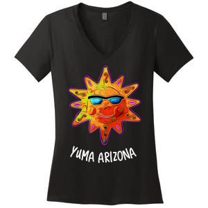 YUMA ARIZONA Blazing Sun Women's V-Neck T-Shirt