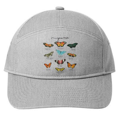 You Are Beautiful Bible Verse Religious Christian Butterfly 7-Panel Snapback Hat