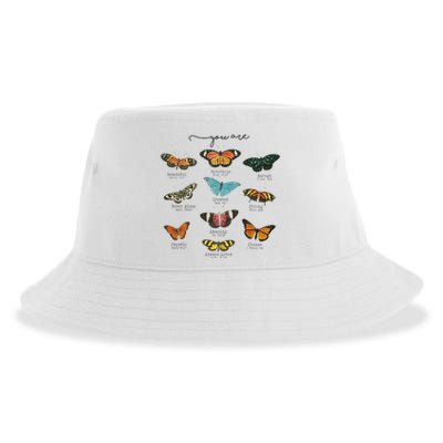 You Are Beautiful Bible Verse Religious Christian Butterfly Sustainable Bucket Hat