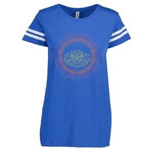 Yoga Art Buddhist Flower Blossom Spiritual Dala Lotus Gift Enza Ladies Jersey Football T-Shirt