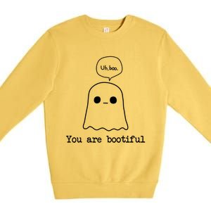 You Are Bootiful Cute Gift Funny Ghost Boo Beautiful Halloween Gift Premium Crewneck Sweatshirt