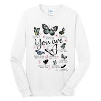 You Are Beautiful Bible Verse Religious Christian Butterfly Tall Long Sleeve T-Shirt