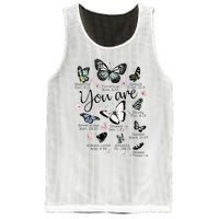 You Are Beautiful Bible Verse Religious Christian Butterfly Mesh Reversible Basketball Jersey Tank