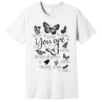 You Are Beautiful Bible Verse Religious Christian Butterfly Premium T-Shirt