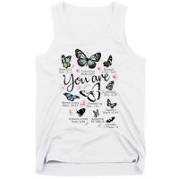 You Are Beautiful Bible Verse Religious Christian Butterfly Tank Top